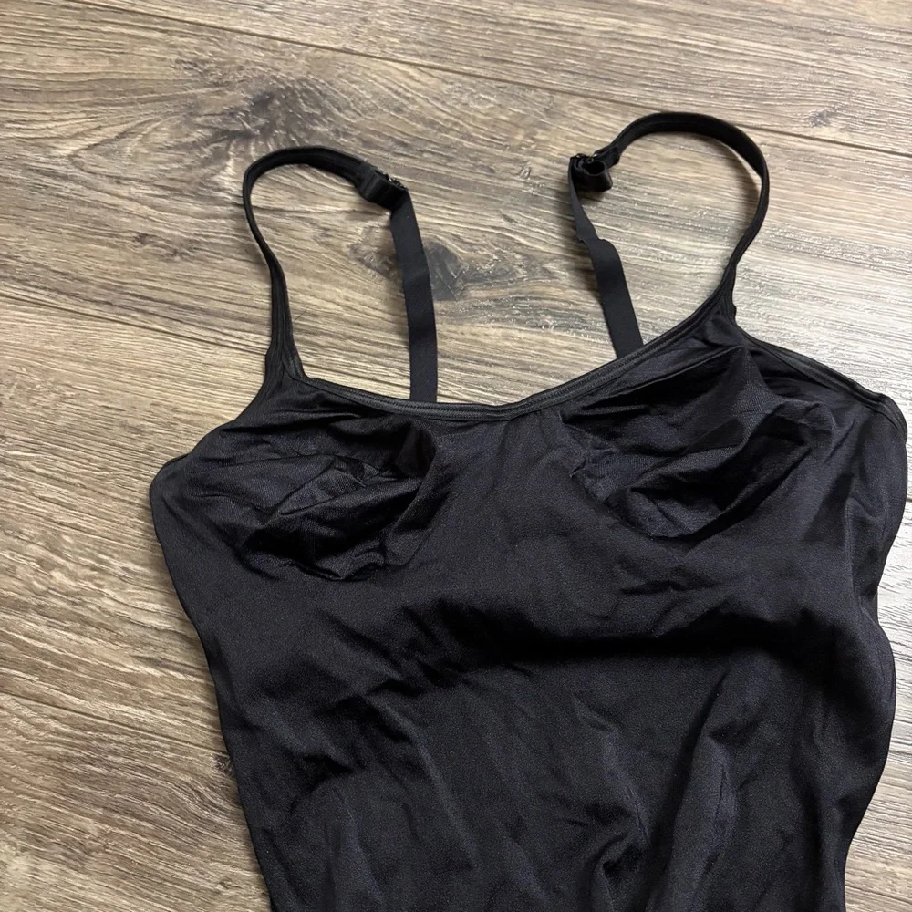 70s/80s European Vintage Palmers Shapewear Mini Slip Dress (Black) Size Medium